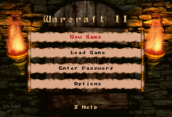 WarCraft II, Main Menu.png