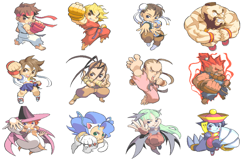 Pocket Fighter, Characters.png