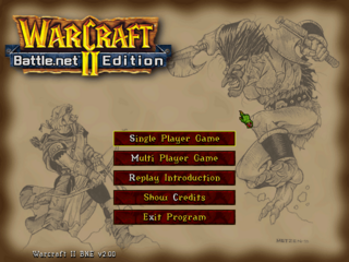 Warcraft II BNE, Main Menu.png