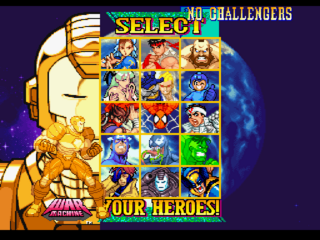 Marvel vs Capcom, Hidden, Gold War Machine Character Select.png