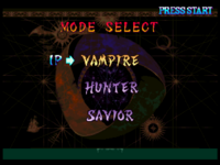 Vampire Chronicle DC, Mode Select.png