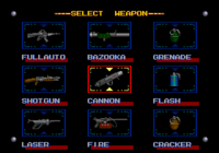 Rolling Thunder 3, Weapon Select.png