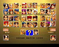 King of Fighters Dream Match 1999 DC, Character Select.png