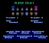Mighty Morphin Power Rangers MD, Character Select 2P.png