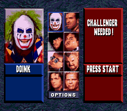 WWF WrestleMania The Arcade Game MD, Character Select.png