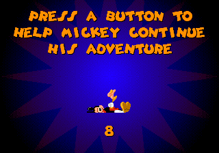 MickeyMania MD Continue.png