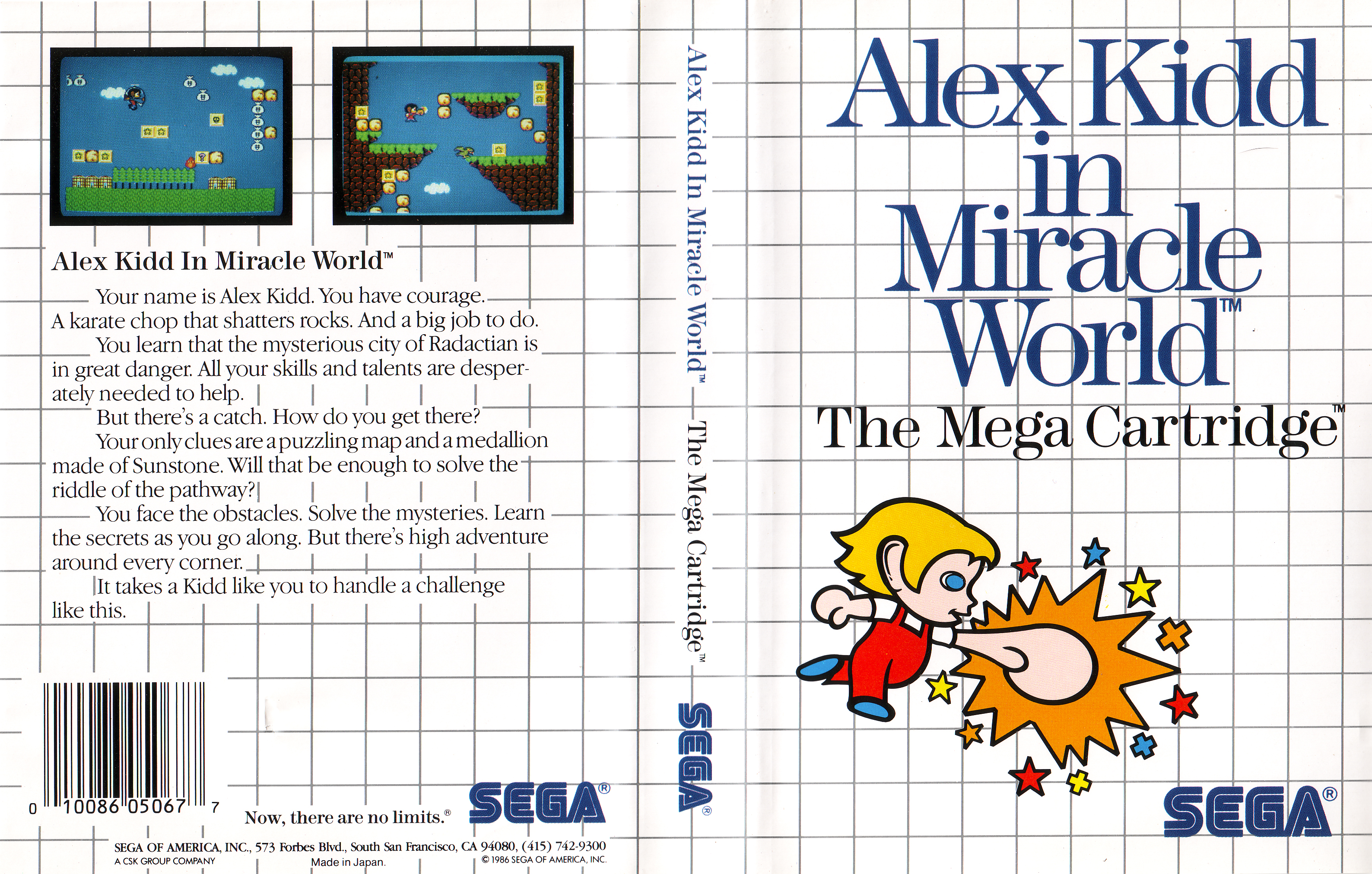 Box cover for Alex Kidd in Miracle World
