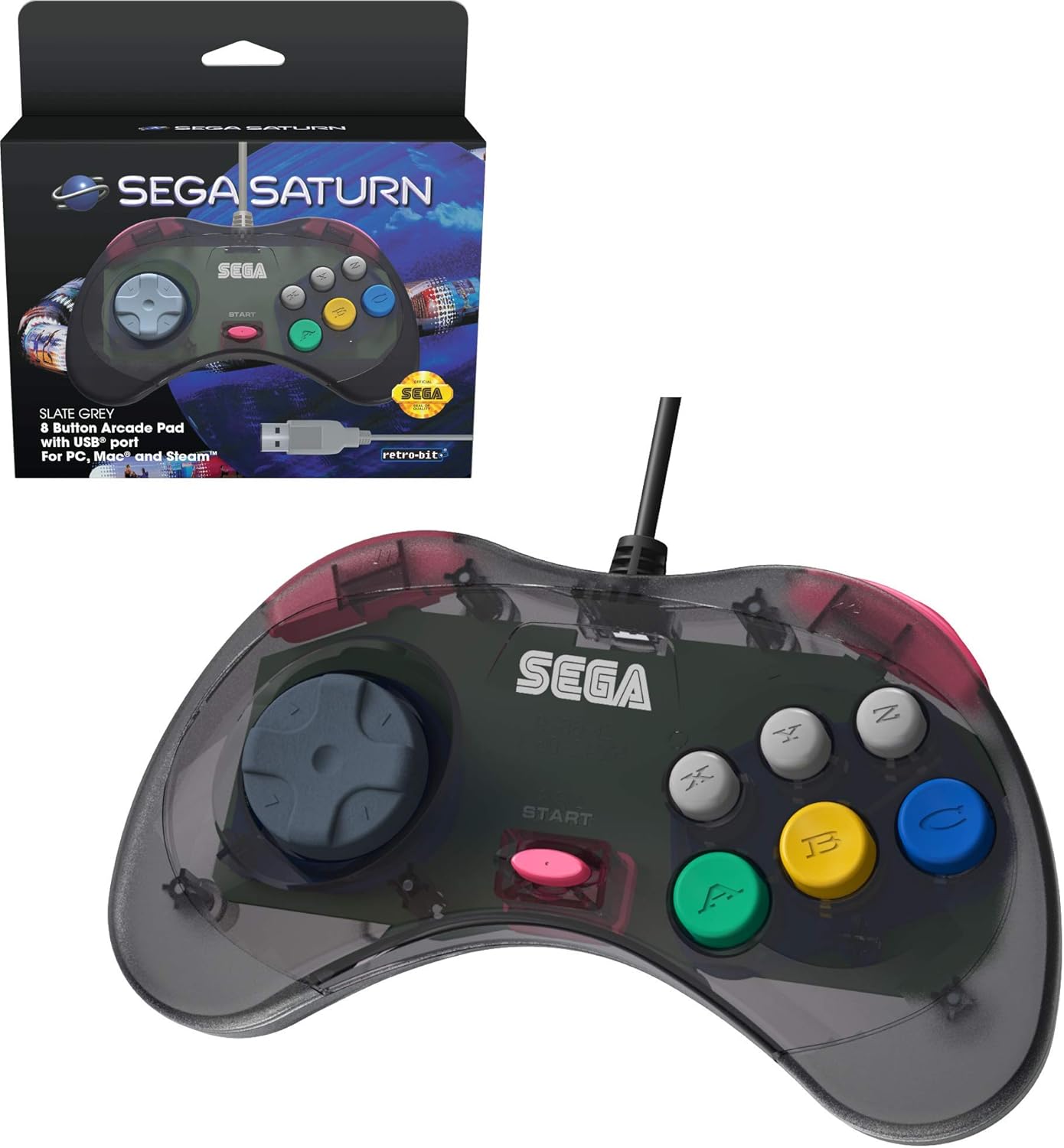 Retro-Bit Saturn Controller with USB Port EU Grey1.jpg