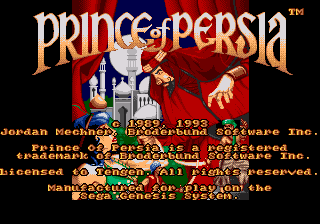 prince of persia sega