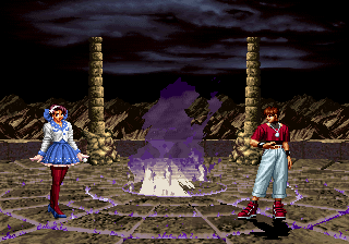 King of Fighters 97 Saturn, Stages, The Altar of Orochi's Heavenly Kings 1.png