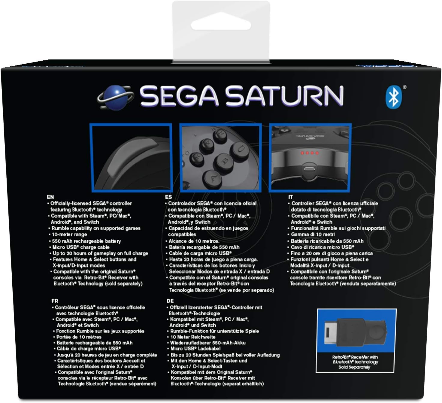 Retro-Bit Saturn Bluetooth Wireless Controller EU Black2.jpg