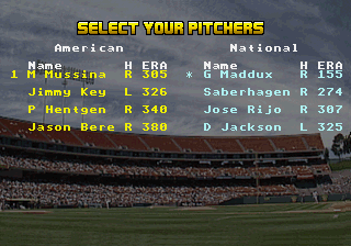 RBI Baseball 95 32X, Starting Pitcher.png