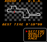 Super Monaco GP II GG, Round 1 Menu.png