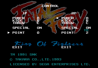Fatal Fury 2/Hidden content - Sega Retro