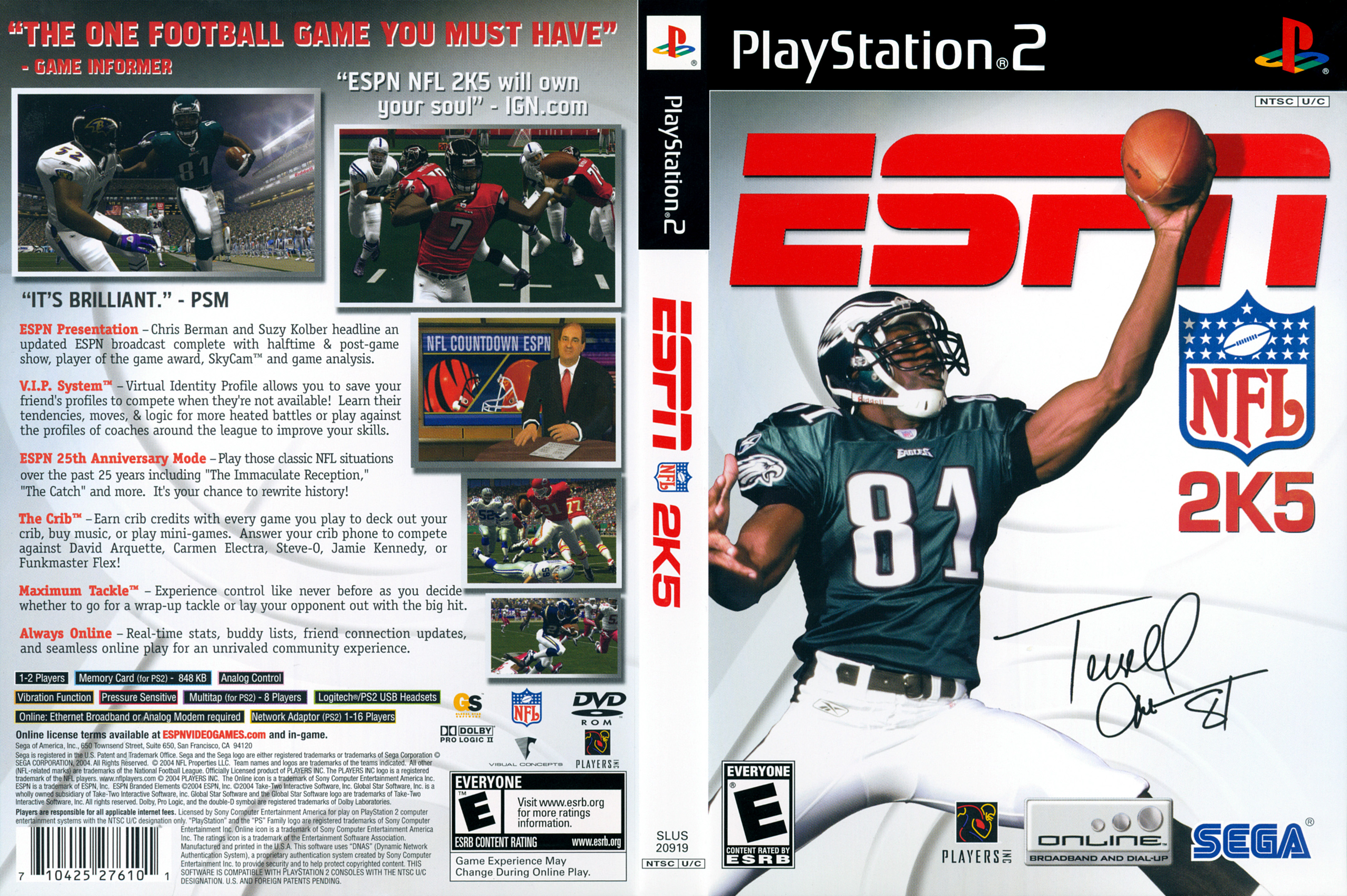 Discussion about the content page (page does not exist) t. ESPNNFL2K5 PS2 U...