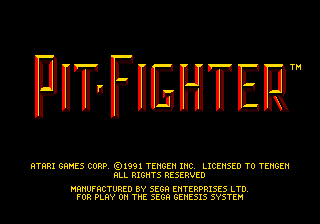 PitFighter MD title Oct1991.png