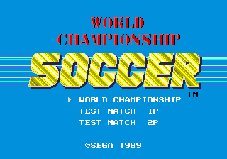 World Championship Soccer II  (Sega Genesis) Gameplay 