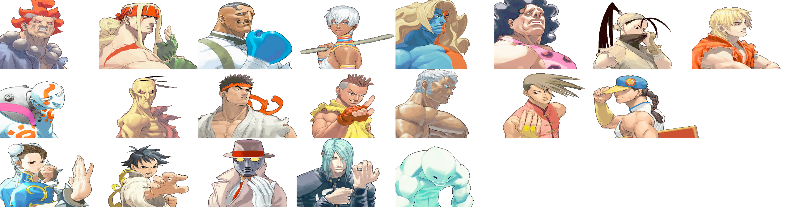 Street Fighter III Third Strike DC, Characters.png