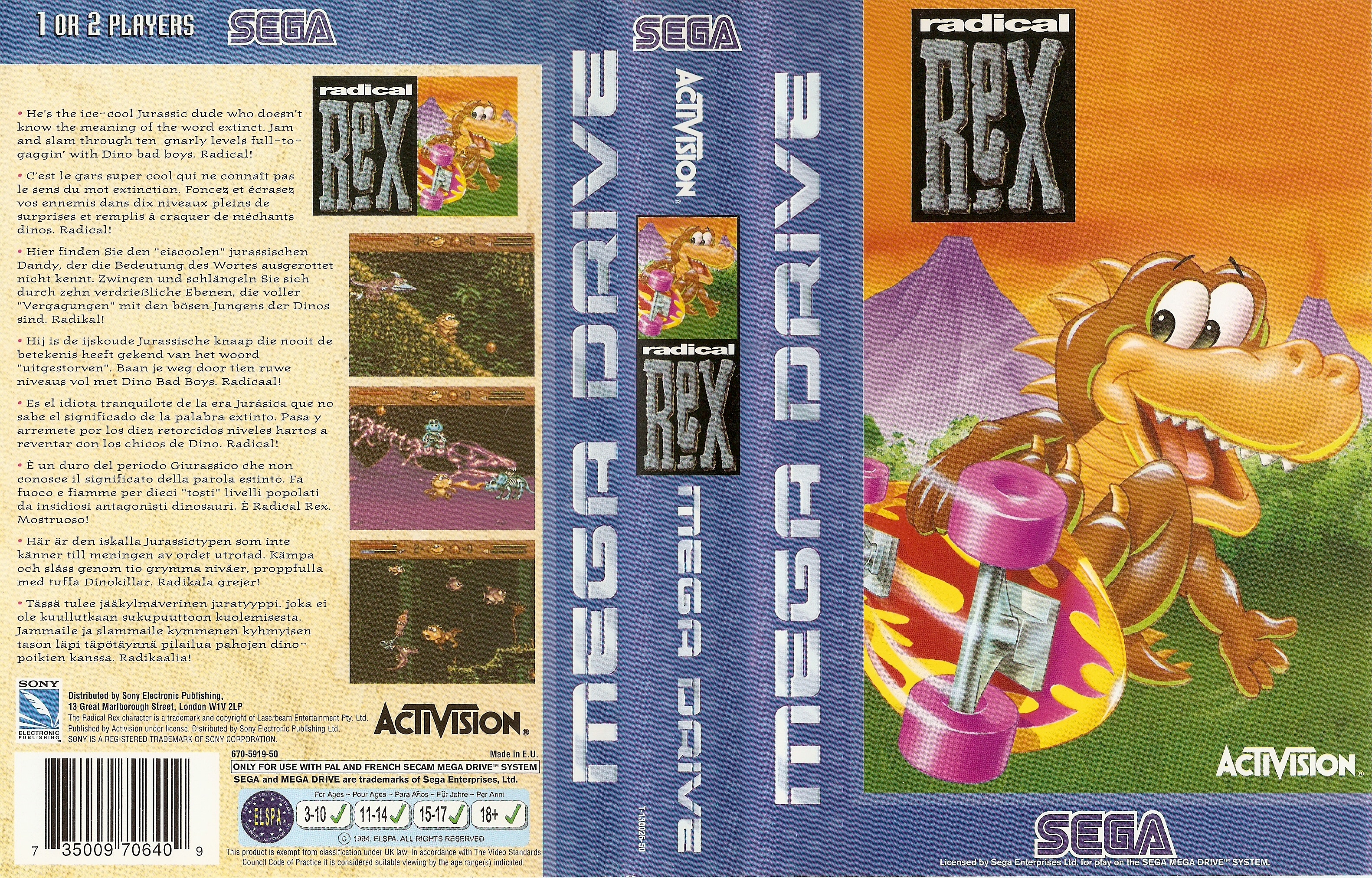 Sega rus. Radical Rex Sega. Игра Sega SMD. Radical Rex обложка. Сега картридж динозавры.