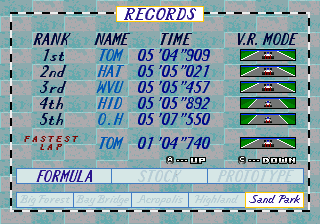 Virtua Racing Deluxe, Comparisons, Sand Park Records US.png