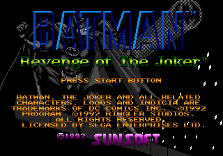 Batman: Revenge of The Joker - Sega Mega Drive