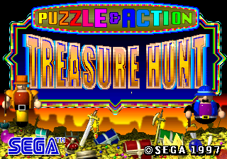 Puzzle & Action Treasure Hunt arcade title screen USA.png