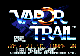 Vapor Trail: Hyper Offence Formation - Sega Mega Drive