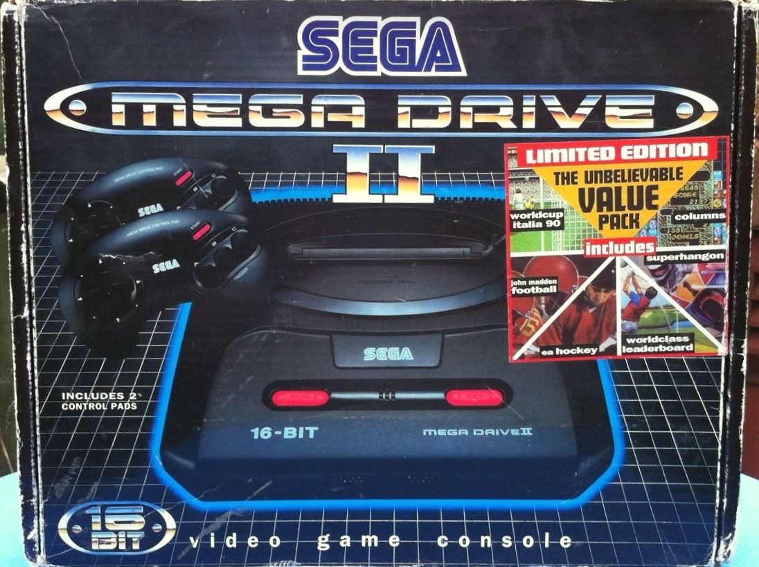 Сега драйв 2 игры. Sega Genesis Mega Drive 2 коробка. Sega Mega Drive коробка 1990. Sega Mega Drive 1 коробка. Sega Mega Drive 2 комплектация.