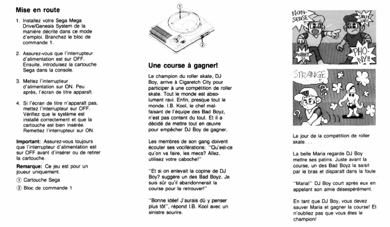 File:DJ Boy MD FR Manual.pdf - Sega Retro