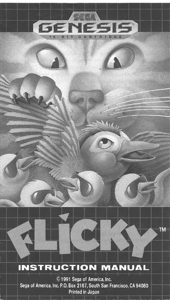 File:Flicky MD US manual.pdf - Sega Retro
