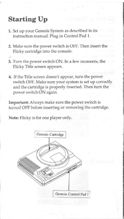 File:Flicky MD US manual.pdf - Sega Retro