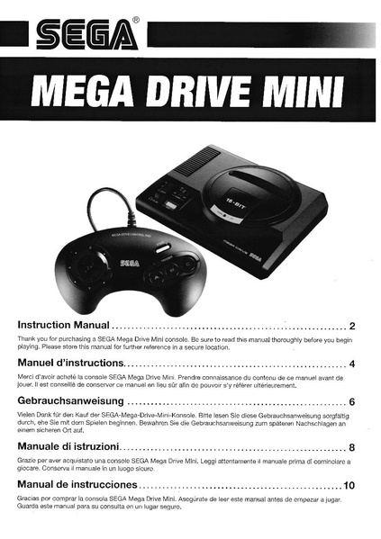 File:Mega Drive Mini AU Manual.pdf - Sega Retro