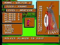 Sega World Tournament Golf SMS, Player Setup.png