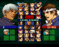 King of Fighters Evolution DC, Character Select.png