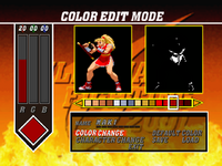 Capcom vs SNK 2 DC, Color Edit Mode.png