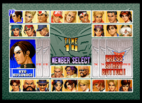 King of Fighters 96 Saturn, Character Select.png
