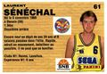 Panini Laurent Sénéchal FR 1994 Basketball Official Card 61 Back.jpg