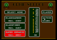 Arnold Palmer Tournament Golf, Club Select.png