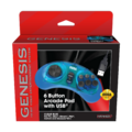SegaxRetroBit US Wired MD6USB SEGA Genesis 6 Button USB Clear Blue 1.png