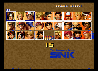 King of Fighters 95 Saturn, Character Select.png