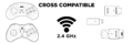 SegaxRetroBit EU Wireless SEGA Wireless Cross Compatibility 2.4 GHz.png