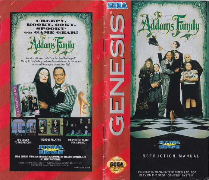 File:The Addams Family MD US Manual.pdf - Sega Retro