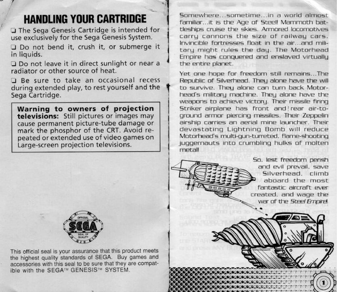 File:Steel Empire MD US Manual.pdf - Sega Retro
