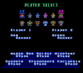 Mighty Morphin Power Rangers MD, Character Select 2P.png